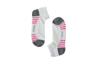 Socks Sport Low Cut / Cush White grey and pink strips S-LC-CS-010 Site 40,41,42,129,130