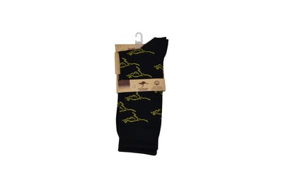Socks Souvenir Business Black and yellow Kangaroo SB006 Site 23,24,25,102,128