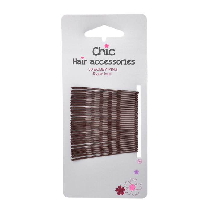 30 BOBBY PINS Super hold	BROWN HA044