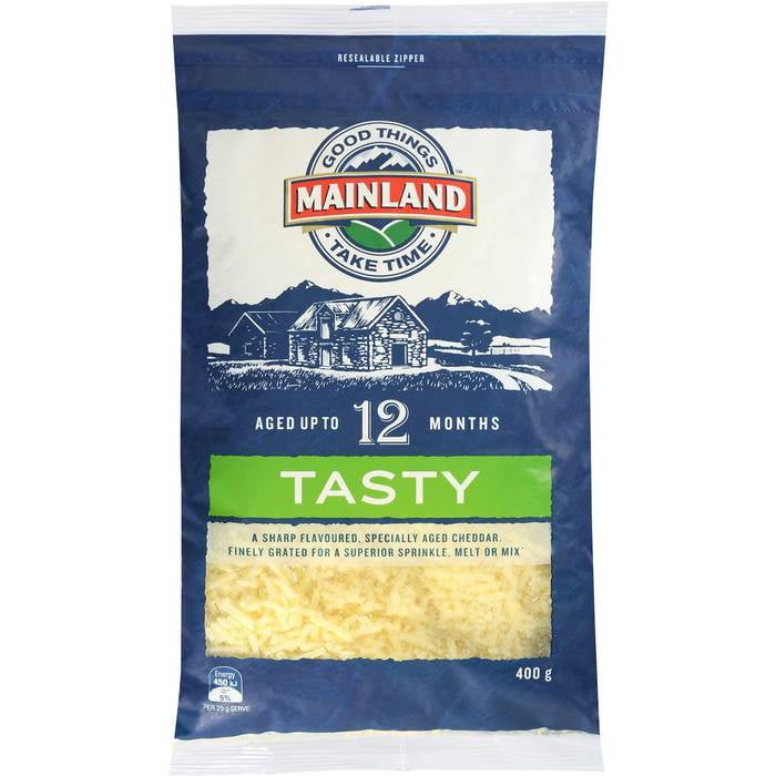 Mainland Cheese Grated Tasty 200g (12 a box)156220