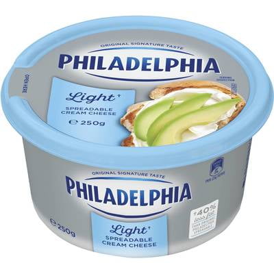 Philadelphia Spreadable Cream Cheese Light 250g (12 in a box)155376