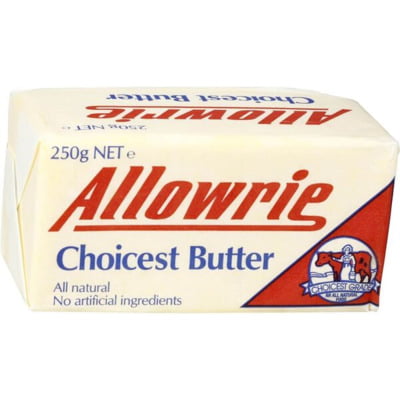 Allowrie Choicest Butter 250g (32 a box)128816