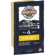 Mainland Colby Cheese Block 250g (12 a box)101262