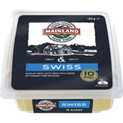 Mainland Swiss Cheese Slices 10pk 180g (6 a box)34295 Mainland Swiss Cheese Slices 10pk 180g (6 a box)34295